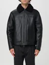 Calvin Klein Leather Pilot Leather Jacket In Schwarz