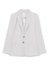 Calvin Klein Mélange-effect Flannel Blazer In Grey