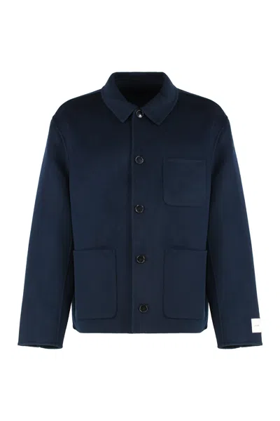 Calvin Klein Jacket Made Of Mixed Wool In Blue