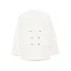 Calvin Klein Tech Texture Waistcoat With Peak Lapels And Flap Pockets In Neutral
