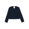 Calvin Klein Stretch Crepe Lady Jacket In Blue