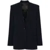 Calvin Klein Pinstripe Blazer In Blue