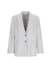 Calvin Klein Single-breasted Blazer In Grey