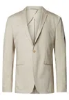 Calvin Klein Jackets Modern Texture Blazer In Beige