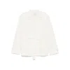 Calvin Klein Double-breasted Relaxed Linen Blazer In Multicolor