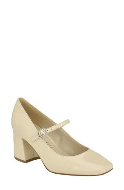 Calvin Klein Jatlee Block Heel Pump In Natural