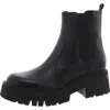 Calvin Klein Amina Womens Leather Block Heel Chelsea Boots In Black