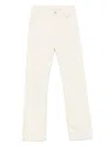 Calvin Klein Relaxed Flare Linen Trousers In White