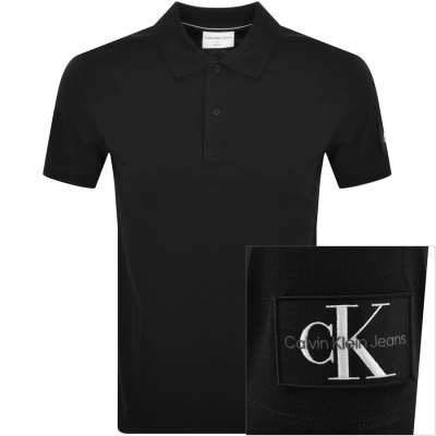 Calvin Klein Jeans Badge Polo T Shirt Black