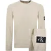 Calvin Klein Jeans Badge Sweatshirt Beige