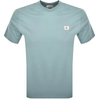 Calvin Klein Jeans Badge T Shirt Smoke Blue In Multi