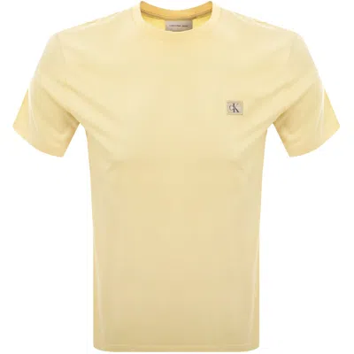 Calvin Klein Jeans Badge T Shirt Yellow