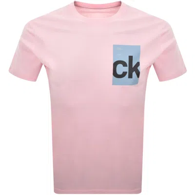 Calvin Klein Jeans Box Graphic T Shirt Pink