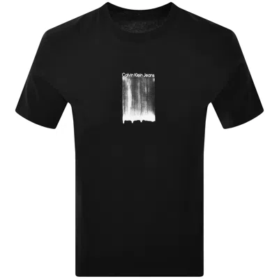 Calvin Klein Jeans Brush Stroke T Shirt Black
