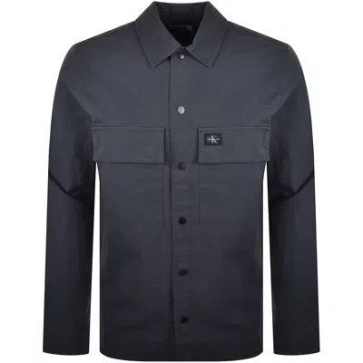 Calvin Klein Jeans Cargo Overshirt Jacket Navy