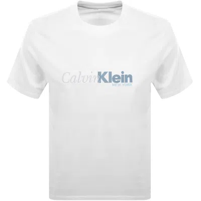 Calvin Klein Jeans Cursive Graphic T Shirt White