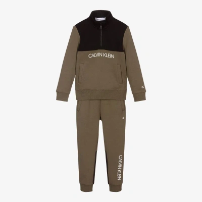 Calvin Klein Jeans Est.1978 Babies' Boys Green & Grey Tracksuit