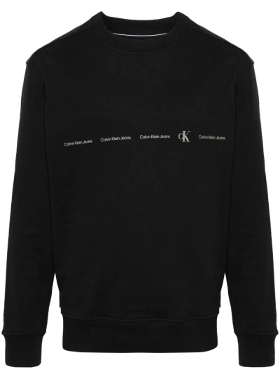 Calvin Klein Jeans Est.1978 Felpa Con Stampa In Black