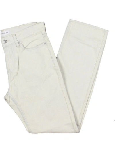 Calvin Klein Jeans Est.1978 Mens Straight Leg Denim Straight Leg Jeans In White