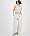 CALVIN KLEIN JEANS EST.1978 RIBBED CROPPED TANK TOP HIGH RISE PANTS