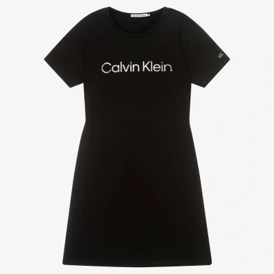 Calvin Klein Jeans Est.1978 Teen Girls Black Cotton Dress