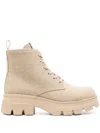 Calvin Klein Jeans Est.1978 40mm Canvas Combat Boots In Nude