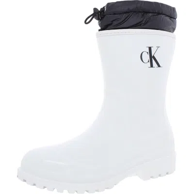 Calvin Klein Jeans Est.1978 Abay Womens Slip On Cold Winter Winter & Snow Boots In White