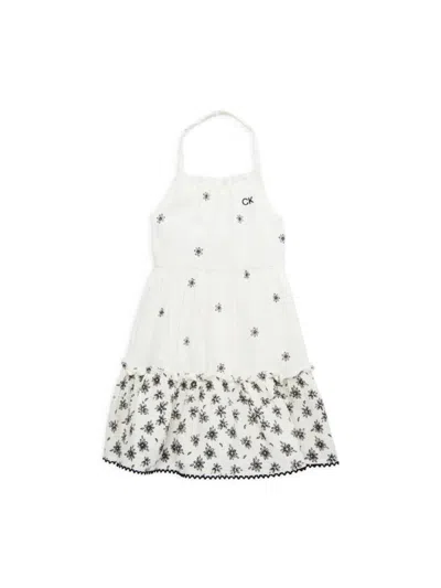 Calvin Klein Jeans Est.1978 Baby Girl's Floral Tiered Dress In White