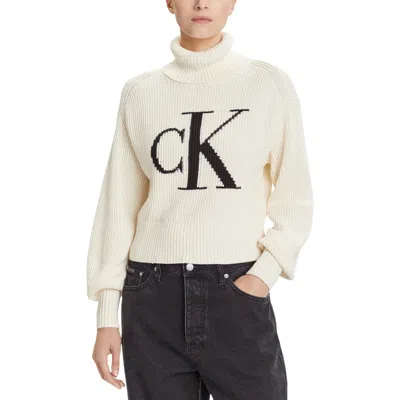Calvin Klein Jeans Est.1978 Beige Cotton Sweatshirt In White