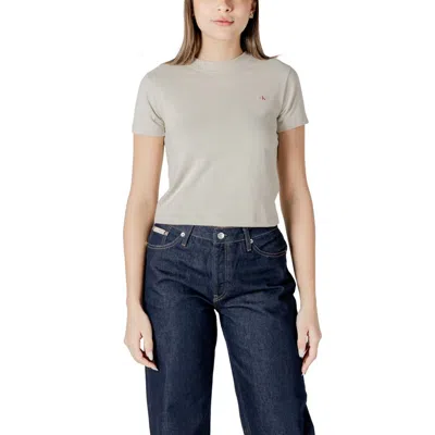 Calvin Klein Jeans Est.1978 Cotton Tops & Women's T-shirt In Beige
