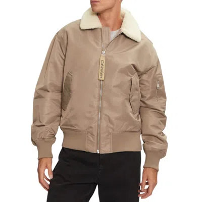 Calvin Klein Jeans Est.1978 Beige Polyamide Riciclata Jacket In Neutral