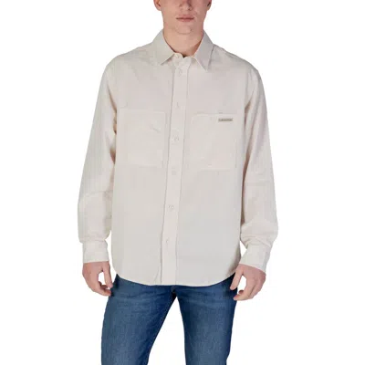 Calvin Klein Jeans Est.1978 Beige Recycled Cotton Shirt In White