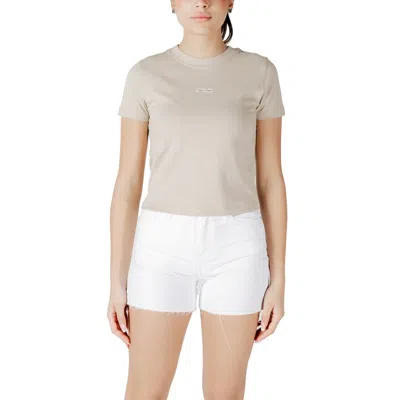 Calvin Klein Jeans Est.1978 Beige Recycled Cotton T-shirt In Green