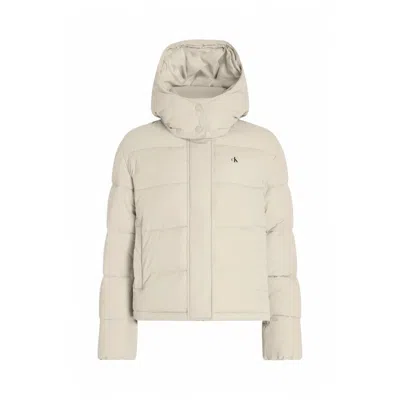 Calvin Klein Jeans Est.1978 Recycled Polyester Jackets & Women's Coat In Beige
