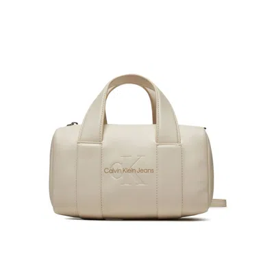 Calvin Klein Jeans Est.1978 Beige Synthetic Leather Handbag