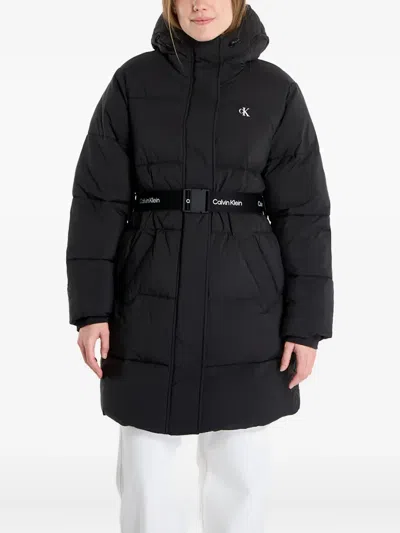 Calvin Klein Jeans Est.1978 Belted Coat In Black