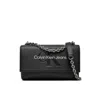 Calvin Klein Jeans Est.1978 Black And White Synthetic Leather Handbag