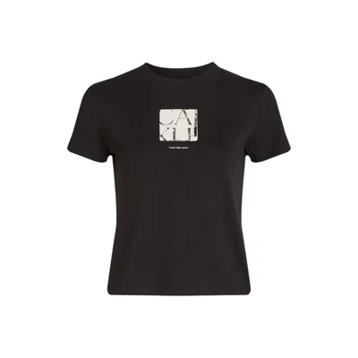 Calvin Klein Jeans Est.1978 Box Graphic T-shirt In Black
