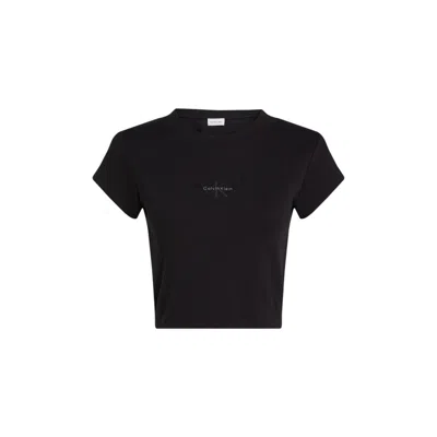 Calvin Klein Jeans Est.1978 Institutional Graphic Baby Tee In Black
