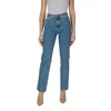 Calvin Klein Jeans Est.1978 High Rise Straight Leg Jeans In Mid Wash-blue