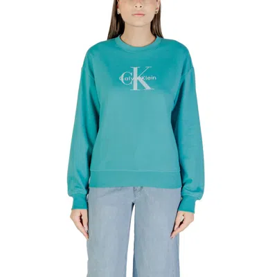 Calvin Klein Jeans Est.1978 Blue Cotton Sweatshirt In Green
