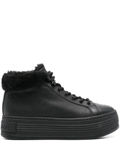 Calvin Klein Jeans Est.1978 Bold Low Laceup Booties In Black