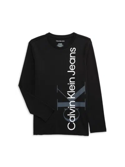 Calvin Klein Jeans Est.1978 Babies' Boy's Logo Long Sleeve Tee In Black