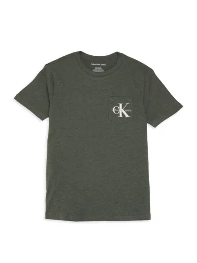 Calvin Klein Jeans Est.1978 Babies' Boy's Logo Pocket T-shirt In Forest Green