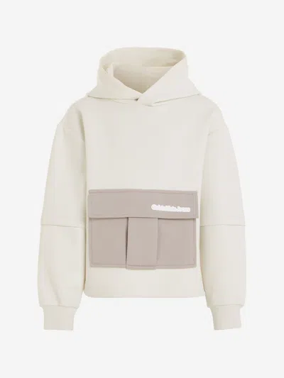 Calvin Klein Jeans Est.1978 Babies' Boys Spacer Colourblock Layer Hoodie In Ivory