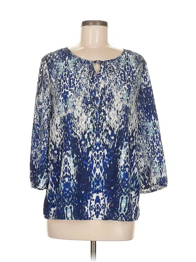 Pre-owned Calvin Klein Jeans Est.1978 Calvin Klein Jeans 3/4 Sleeve Blouse In Blue