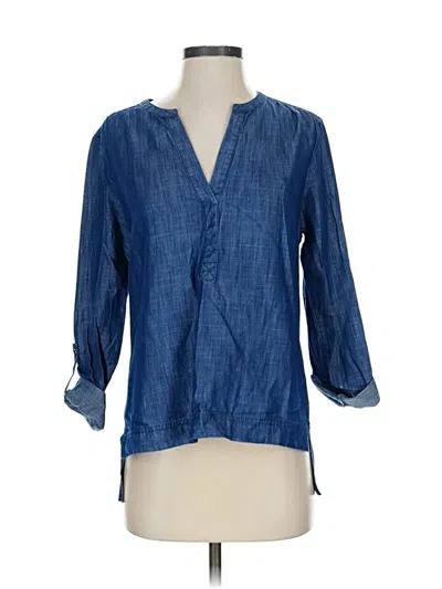 Pre-owned Calvin Klein Jeans Est.1978 Calvin Klein Jeans 3/4 Sleeve Blouse In Blue