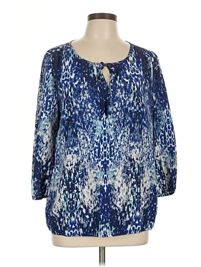 Pre-owned Calvin Klein Jeans Est.1978 Calvin Klein Jeans 3/4 Sleeve Blouse In Blue