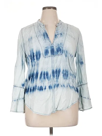 Pre-owned Calvin Klein Jeans Est.1978 Calvin Klein Jeans 3/4 Sleeve Blouse In Blue