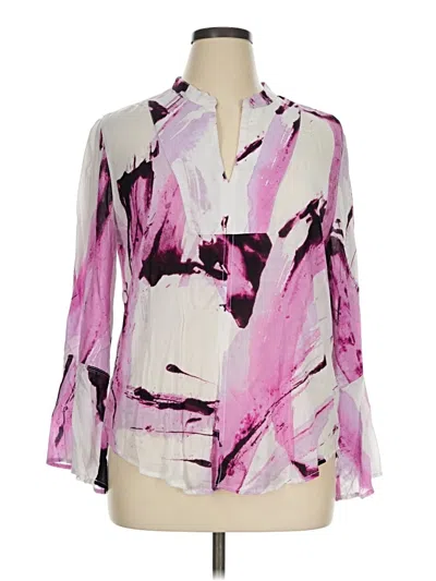 Pre-owned Calvin Klein Jeans Est.1978 Calvin Klein Jeans 3/4 Sleeve Blouse In Pink